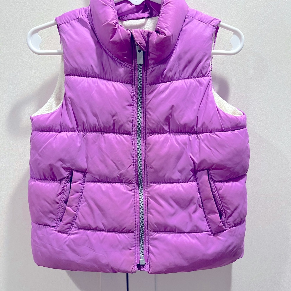 Old Navy lavender toddler puffer vest